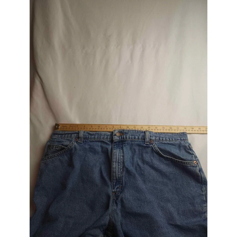 Levis 950 Relaxed Fit Denim Shorts Womens 16 Blue High Rise Made in USA Vintage